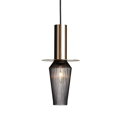 Immagine di DESIGN BY US Lampada a sospensione Harakiri, oro/grigio fumo