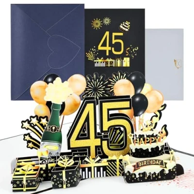 Immagine di joyoldelf Biglietto Auguri Compleanno 50 Anni Biglietti di Pop Up, 3D, Regalo, per Donne, Uomini, Ragazze, Genitori, Amici, Fidanzate, Fidanzati