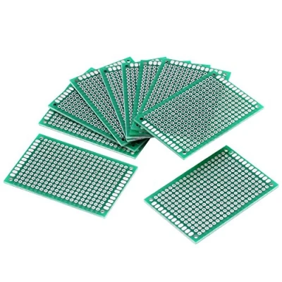 Immagine di Circuito stampato universale PCB Doppia faccia prototipazione per esperimenti elettronici di saldatura fai da te 4 x 6 cm 10 pezzi