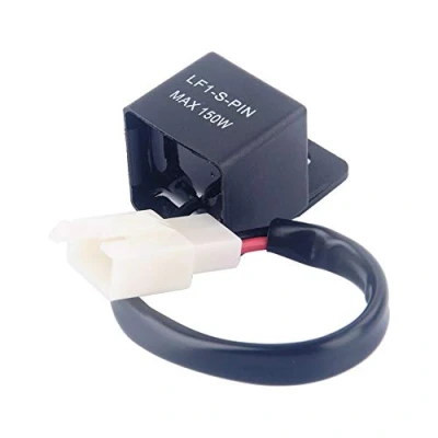 Immagine di Yosoo Relè Lampeggiante Elettronico a 2 Pin, Indicatore Luminoso Universale 12 V per Moto/Bici LED Lampadine Indicatori di Direzione Hyper Flash/Blink