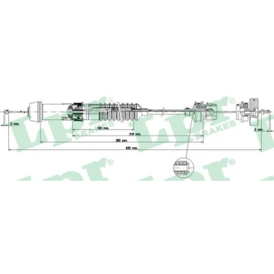 Immagine di LPR C0162C Cavo Frizione con regolazione automatica PEUGEOT: 306 Station Wagon, Hatchback