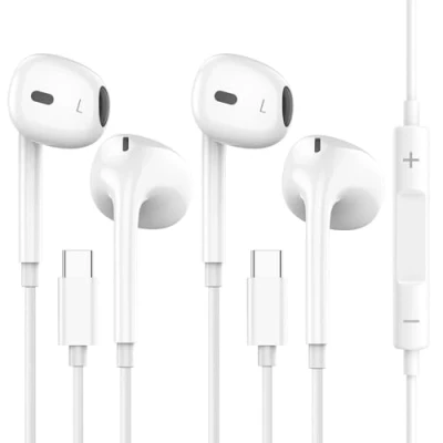 Immagine di Cuffie USB C per Samsung Galaxy S23 Ultra A53/A54 S22 S21 S20, 2Pack Auricolari Type HiFi Stereo con Microfono filo compatibile iPhone 15,Oneplus 9/10, Google Pixel