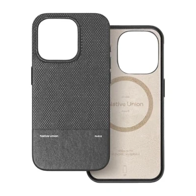 Immagine di Native Union (Re Classic Case 3.0 Compatibile con MagSafe e magneti integrati Materiali Resistenti Riciclati Ultra Resistente Protezione Anticaduta da 1,8 m per iPhone 16 Pro (Nero)