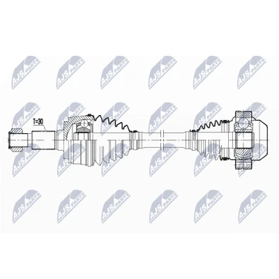 Immagine di NTY NPW PS 005 Albero motore / Semiasse Assale anteriore Sx, Dx 536
