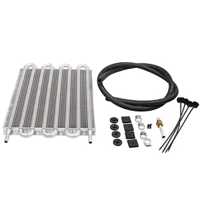 Immagine di Radiatore Della Trasmissione, Trasmissione Del Motore Kit Convertitore Olio In Alluminio (Tubo a 8 file)