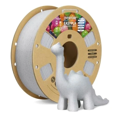 Immagine di OVERTURE Filamento Easy Rock PLA 1.75mm, 1kg Bobina(2.2lbs), Precisione Dimensionale +/ 0.03 mm, per Stampante 3D (Easy Bianco)