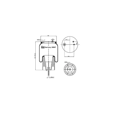 Immagine di FEBI BILSTEIN 38667 Soffietto, Sospensione pneumatica SCANIA: P,G,R,T series