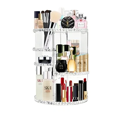 Immagine di talifoca Organizzatore porta Trucco, Rotante a 360, Grande Capacità Regolabile, Organizer Adatto tutti i cosmetici e agli strumenti per il trucco