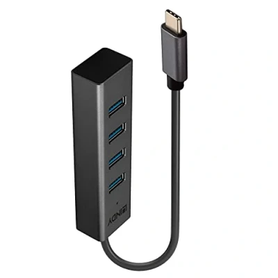 Immagine di LINDY 43325 4 Porte USB C® (USB 3.1) Multiport Hub Grigio