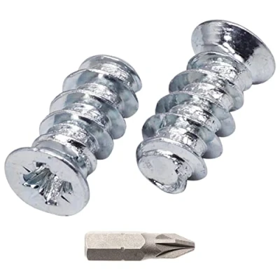 Immagine di SKIR&#039;CO (100 pz) Viti Euro Zincate 6,0 x 13 mm, per Guide Cassetti, Testa Svasata Piatta, Cerniere