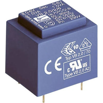 Immagine di Block VB 2,0/2/12 Trasformatore per PCB 1 x 230 V 2 12 V/AC VA 83 mA