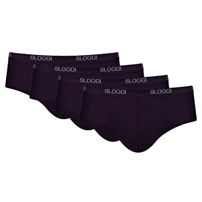 Immagine di Sloggi Uomo Basic Midi Slip in Confezione 2P + 4 Pezzi (6, 0004 Nero)