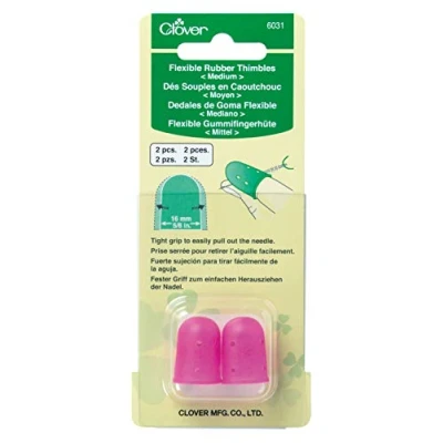Immagine di clover Ditali: Gomma Flessibile: Media: 2 Pezzi, Rosa, 16 mm