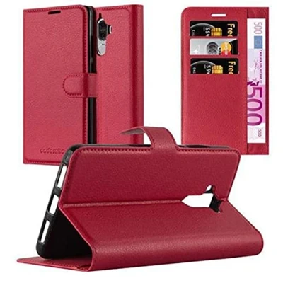 Immagine di Cadorabo Custodia Libro per Huawei MATE 9 in ROSSO CARMINIO con Vani di Carte, Funzione Stand e Chiusura Magnetica Portafoglio Cover Case Wallet Book Etui Protezione