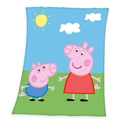 Immagine di Herding Peppa Pig Coperta Plaid, Polyester, Multicolore, 130 x 160 cm