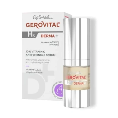Immagine di Siero antirughe con 10% vitamina C Gerovital H3 Derma+, 15 ml, Charmec