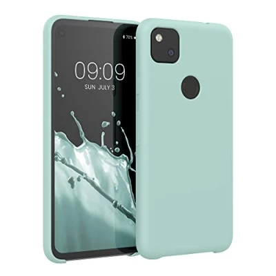 Immagine di kwmobile Cover per Google Pixel 4a Custodia Back Case Smartphone in Silicone TPU Protezione Gommata menta matt