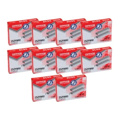 Immagine di Office PRODUCTS 18072439 19 Graffette per graffette, 24/10, 10.000 pezzi, 10 x 1000 colore: Argento