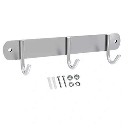 Immagine di INTIRILIFE appendiabiti in acciaio inox Modell E 3 Gancio da parete attaccapanni muro 5 diversi modelli