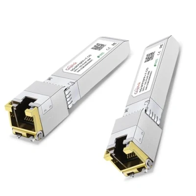 Immagine di GIQITCK 2Pack 10GBASE T SFP+ RJ45 Transceiver, 1.25G/2.5G/5G/10G to Copper Module for Cisco SFP 10G S, Ubiquiti UniFi UF 10G, Netgear, D Link, Supermicro, TP Linksys, up 30m