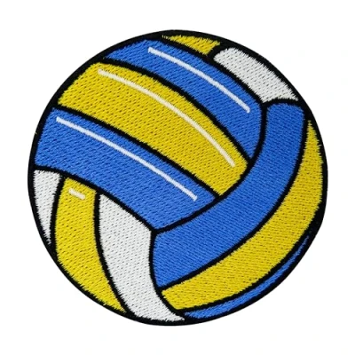 Immagine di Finally Home Toppa termoadesiva pallavolo toppe sportive da applicare con ferro stiro, rotonde,