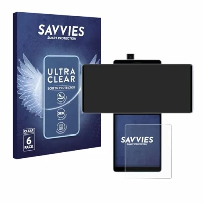 Immagine di savvies (6 Pezzi Pellicola Protettiva per LG Wing (Display posteriore) Protezione Schermo Trasparente