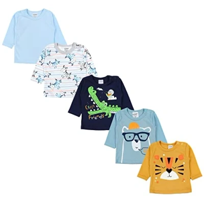 Immagine di TupTam Camicia per Bambino a Maniche Lunghe Pacco da 5, Multicolore 7, 104