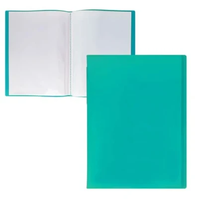 Immagine di RAYLU PAPER Cartella con buste trasparenti formato A4, realizzata in polipropilene 100% biodegradabile, 60 per documenti a casa e ufficio (A4, custodie, verde)