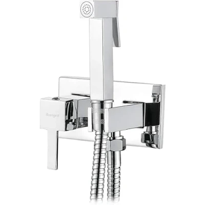 Immagine di Ibergrif M22011 Doccetta Bidet a Mano In Acciaio Inox di Alta Qualità Set per Doccia Esterno Wc e Acqua Calda Fredda, Bagno