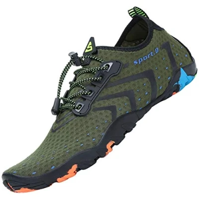 Immagine di SAGUARO Scarpe da Scoglio Uomo Scarpette Donna Mare Antiscivolo Acqua Asciugatura Rapida per Spiaggia Immersione Surf Verde Gr.46 EU