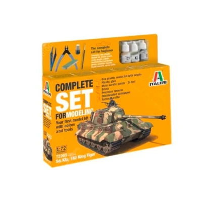 Immagine di Italeri King Tiger 72005 1:72 Set completo per modellismo, costruzione, hobby, incollaggio, kit in plastica, accessori inclusi