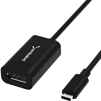 Immagine di Sabrent da USB Type C a DisplayPort, Adattatore 3.2 Convertitore DP, supporta risoluzioni 4K fino 3840x2160 HD 60Hz, per PC, Notebook, Tablet, MacBook (DA DPUC)