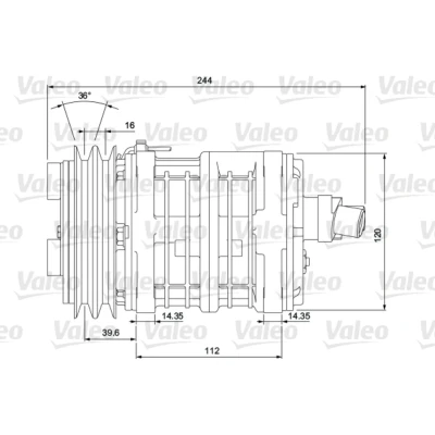 Immagine di VALEO 700853 Compressore, Climatizzatore 12V NEW ORIGINAL PART