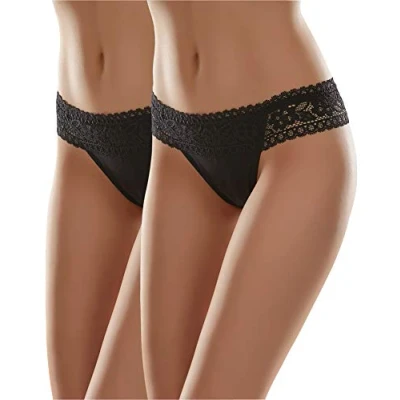 Immagine di Merry Style Slip Donna MSGAB140 ((2Pack) Nero, 44 (Taglia Produttore: M))