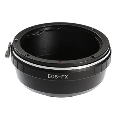 Immagine di Adattatore per obiettivo fotocamere, da Canon EOS EF S a innesto FX Fujifilm X T10, T1, T2, T20, Pro1, Pro2, M1, A1, A2, A3, A5, A10, A20, E1, E2, E2S, E2S