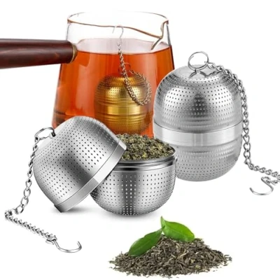 Immagine di Souvik Filtro te Infusore Tè per Tisane in Acciaio Inossidabile, a Rete Fine Riutilizzabile, Ideale Teiera, Tazza di e Cucina