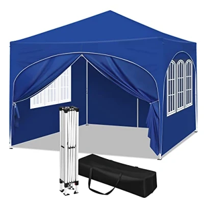 Immagine di WOLTU Gazebo Pieghevole da Giardino, Impermeabile Pop Up 3x3m con Pannelli Laterali, Tendone Esterno, Altezza Regolabile, Protezione UV, Custodia Verde