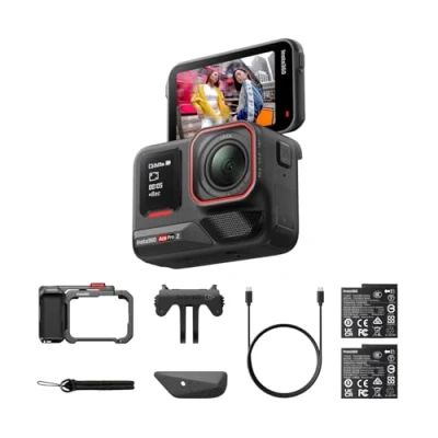 Immagine di Insta360 Ace Pro 2 Pack Xplorer: Action Cam 8K Impermeabile, Co ingegnerizzata con Leica, Sensore 1/1.3&quot;, doppio Chip IA. Superba in Bassa Luce, Audio Superiore, Fotografia urbana e Viaggi.
