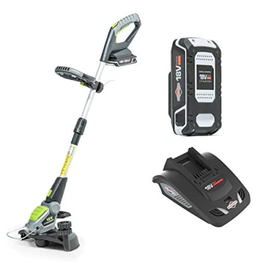 Immagine di Murray IQ18GTK kit decespugliatore a Batteria 18V agli Ioni di Litio, Powered by Briggs &amp; Stratton, Larghezza Taglio 30cm, Incluso da 2.5Ah e Caricabatteria, Garanzia 5 Anni