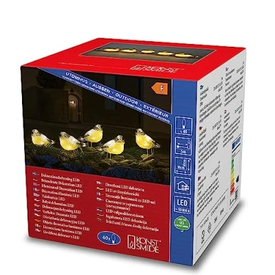 Immagine di Konstsmide 6291 103 figura acrilica ERP: F (A G) uccelli Bianco caldo LED (monocolore) Trasparente