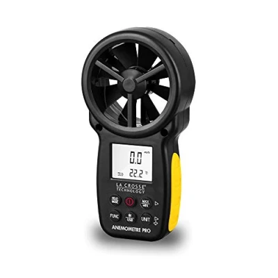Immagine di La Crosse Technology WS9501 Anemometro manuale digitale e connessione computer Nero/Giallo