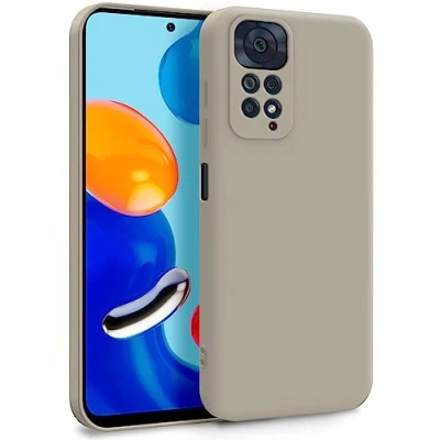 Immagine di MyGadget Cover per Xiaomi Redmi Note 11 11s Custodia in Silicone Morbido a Doppio Strato Case con Protezione Fotocamera &amp; Fodera Interna Antigraffio Grigio