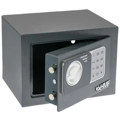 Immagine di HMF 46126 11 Piccola cassaforte con serratura a combinazione numerica, per mobili, da 23 x 17 cm, di colore antracite