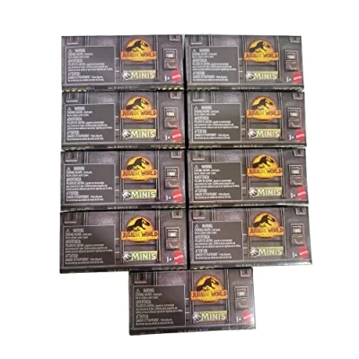 Immagine di Jurassic World Dominion Minis Dinosaurs GWP38 956C Set completo di 9 confezioni a sorpresa