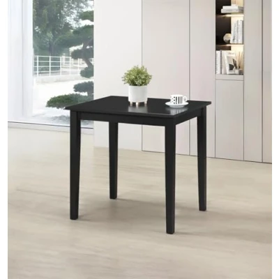 Immagine di Hallowood Furniture Ledbury, piccolo tavolo da pranzo con finitura nera, rettangolare, cucina, colazione, pranzo, in legno