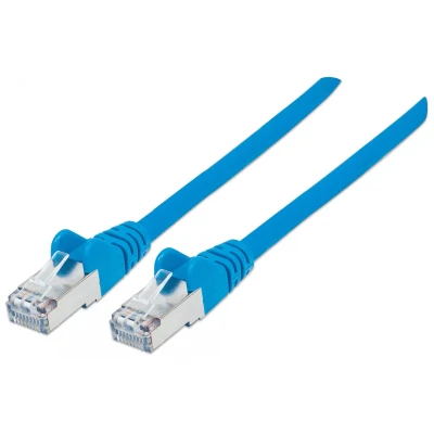 Immagine di Intellinet 736862 RJ45 cavo di rete, patch CAT 6A S/FTP 10.00 m Blu Schermatura a fogli, intrecciata, Privo alogeni 1 pz.