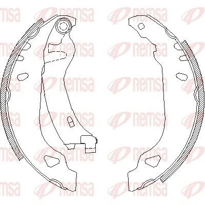 Immagine di REMSA 4179.01 Ganasce Freno Assale posteriore 180 32 con leva FIAT: Punto I Hatchback, Uno Cabrio, LANCIA: Y, Y10, Dedra Sedan
