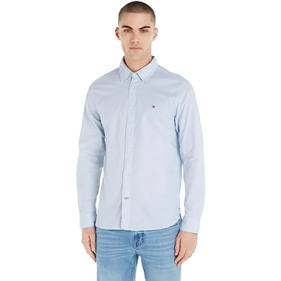 Immagine di Tommy Hilfiger CORE FLEX Oxford Camicia, Uomo, Taglia: XL, Calm blue
