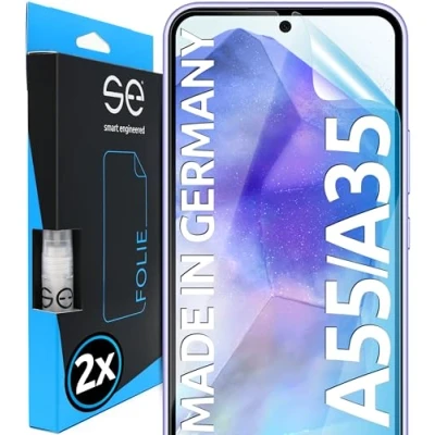 Immagine di S.E pellicola protettiva per Samsung Galaxy A55/A35, 2 pellicole protettive in Germania, facile da installare, senza polvere e bolle, TPU schermo completo, 100%