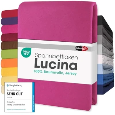 Immagine di CelinaTex Lucina lenzuolo elasticizzato cotone 2er Set 140x200 160x200 cm rosa